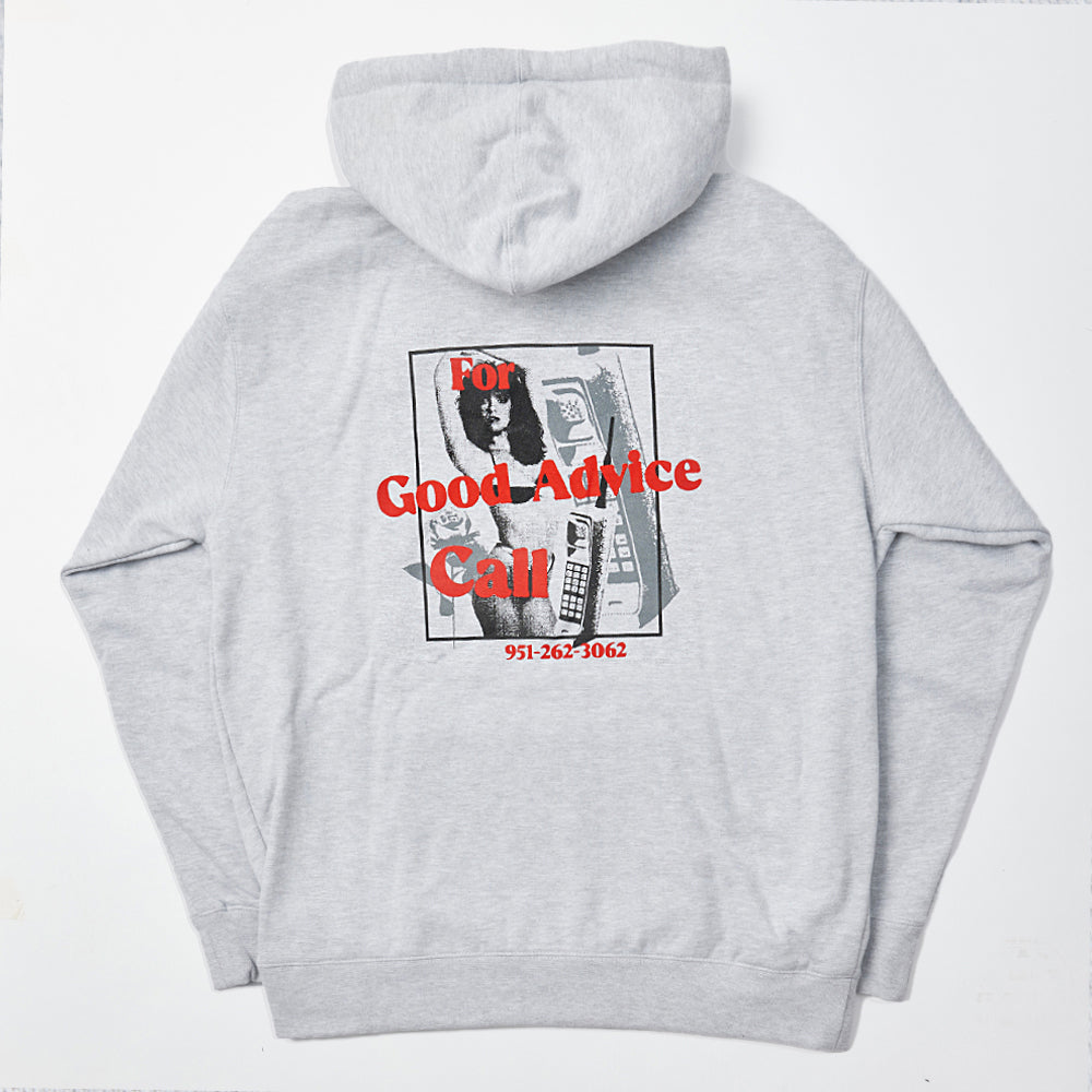 Good Advice Chat Line Hoodie - Heather Grey