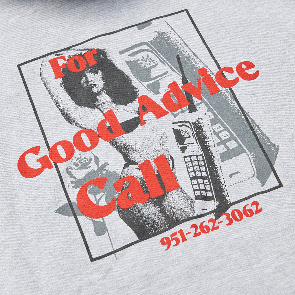 Good Advice Chat Line Hoodie - Heather Grey